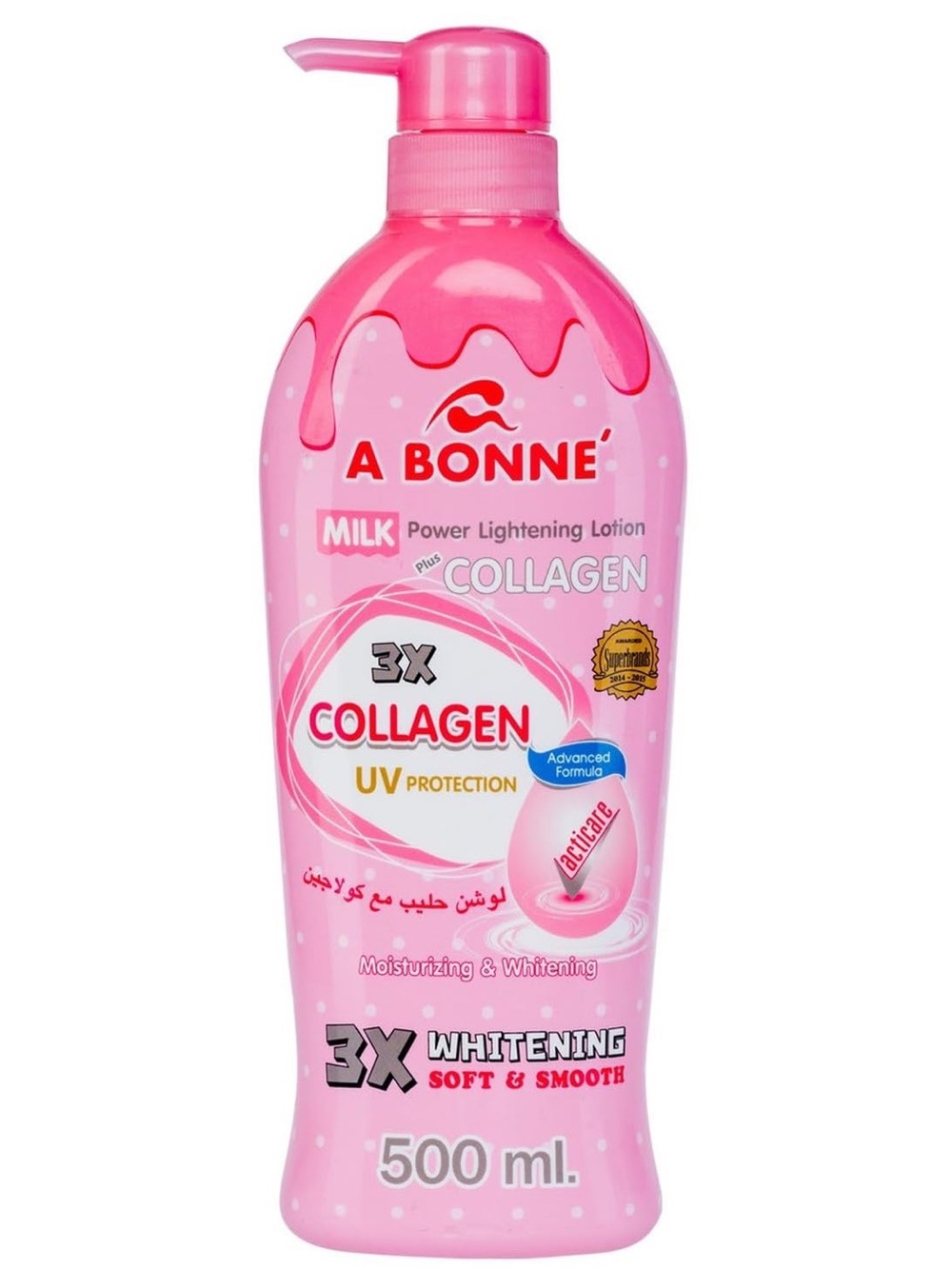 A Bonne Pink 3X Collagen Milk Power Lightening Lotion - 500 ml